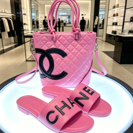 1 pair slippers & tote bag set free shipping CHL #X1419