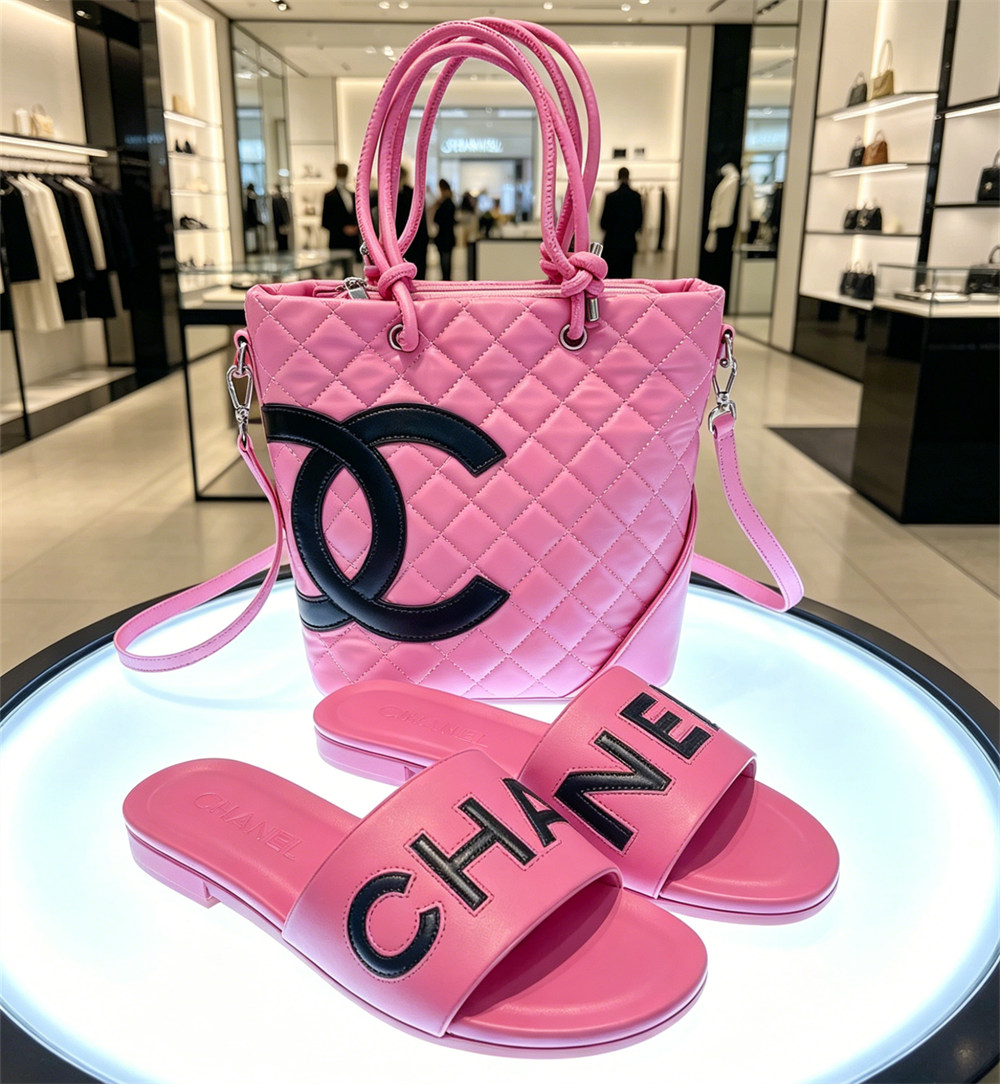 1 pair slippers & tote bag set free shipping CHL #X1419 - Image 1