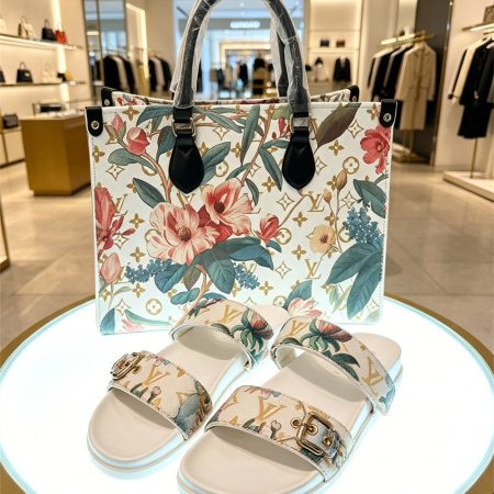 1 pair slippers & Tote bag set free shipping LOV #X1426