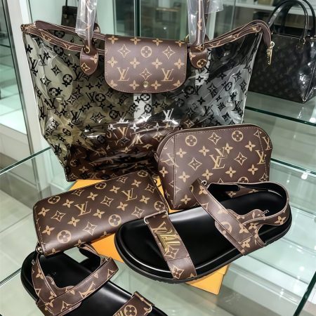 High quality sandal & combination bag set LOV #X1432
