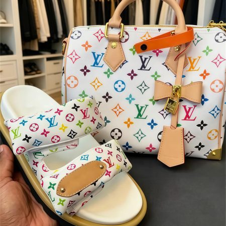High quality slipper & speedy bag set free shipping LOV #X1441