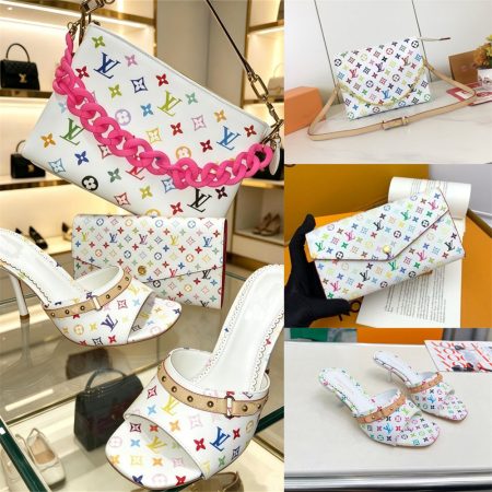 High quality slippers & shoulder bag set free shipping LOV #X1442