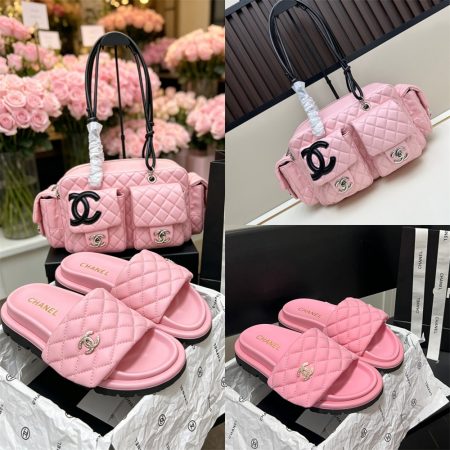 High quality slipper & shoulder bag set free shipping CHL #X1443