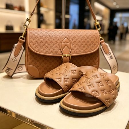 1 pair Slipper & Bucket bag set free shipping LOV #X1444