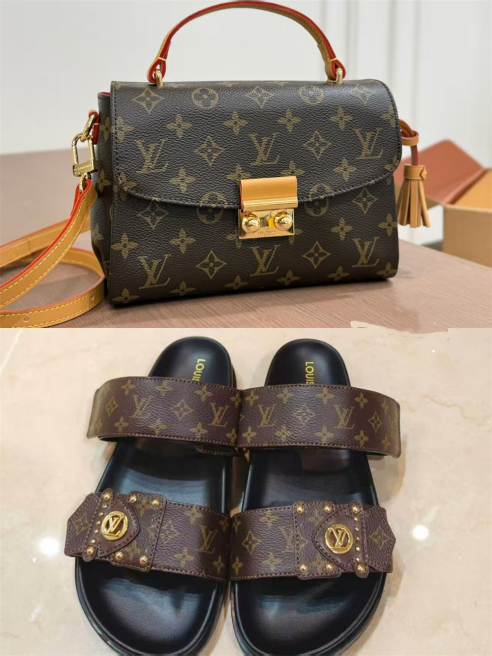 High quality Slipper & shoulder bag set free shipping LOV #X1448 - Image 1