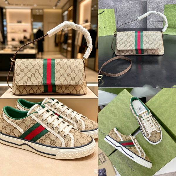 1 pair sneaker & shoulder bag set free shipping GUI #X1431
