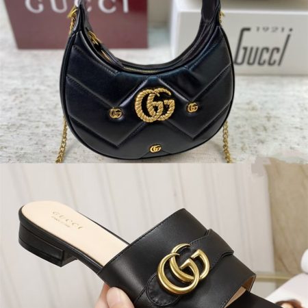 High quality slippers & shoulder bag set free shipping GUI #X1457