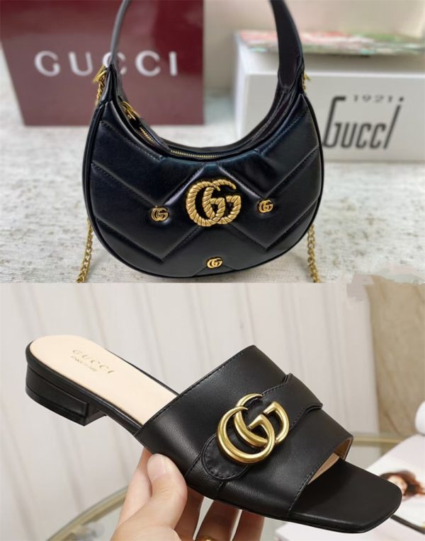High quality slippers & shoulder bag set free shipping GUI #X1457