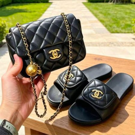 High quality shoulder bag & slipper set free shipping CHL #X1469