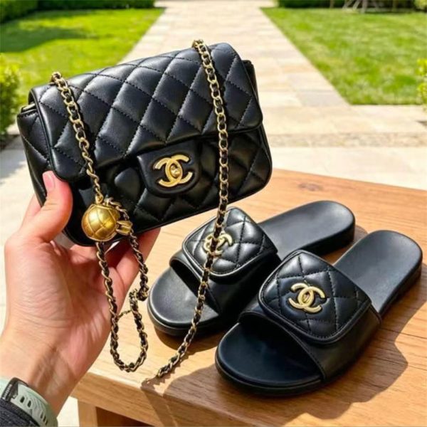 High quality shoulder bag & slipper set free shipping CHL #X1469