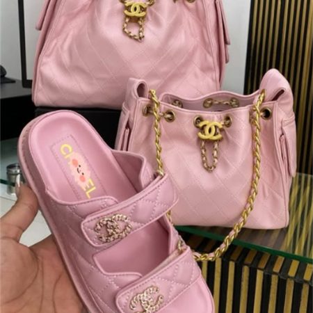 High quality slipper & bucket bag set free shipping CHL #X1501