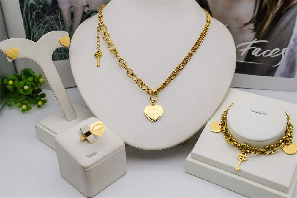 Wholesale Fashion Necklace and Bracelet and Earring and Ring Set TIY HYZ  #X1515 - Image 1
