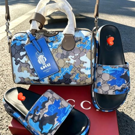 High quality slippers & handbag set free shipping GUI #X1522