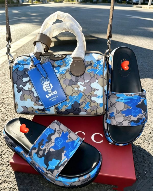 High quality slippers & handbag set free shipping GUI #X1522