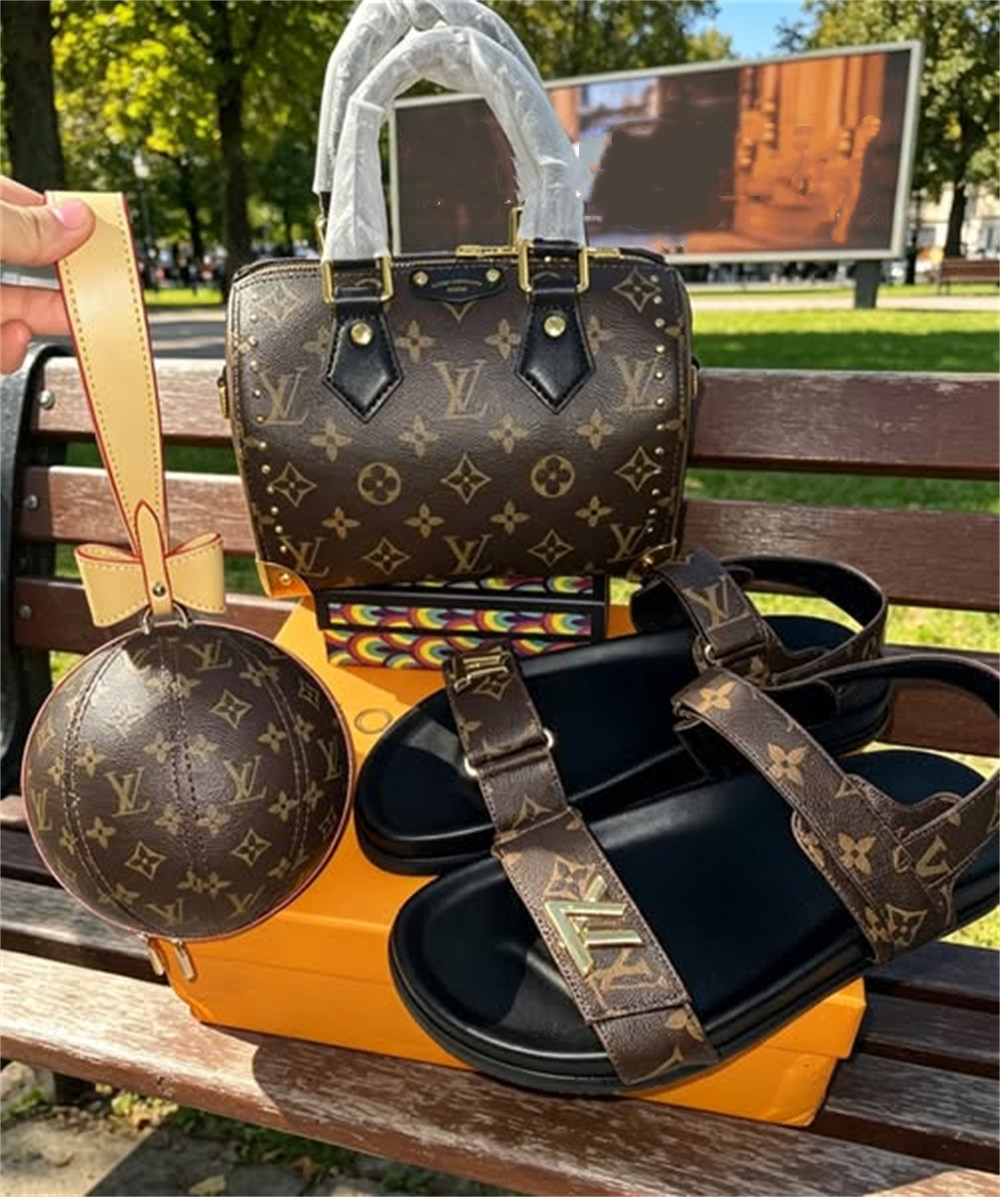 High quality sandals & handbag & coin bag set free shipping LOV #X1524 - Image 1