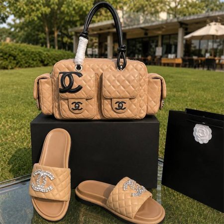 High quality slipper & shoulder bag set free shipping CHL #X1549