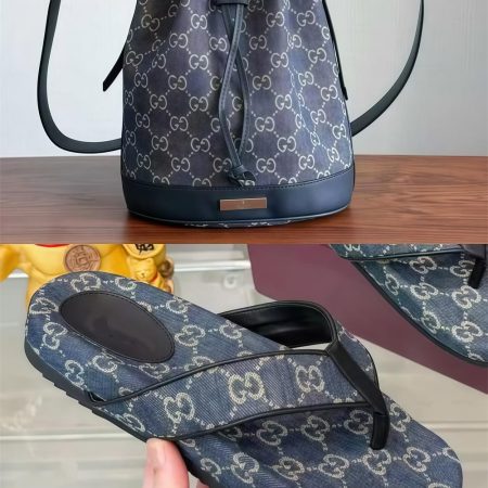 High quality slipper & bucket bag set free shipping GUI #X1551