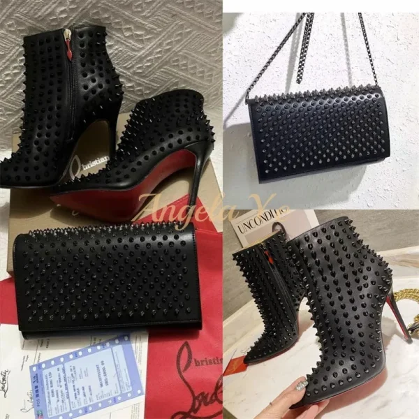 High quality Fashionable shoulder bag & boots set free shipping CLN #20874