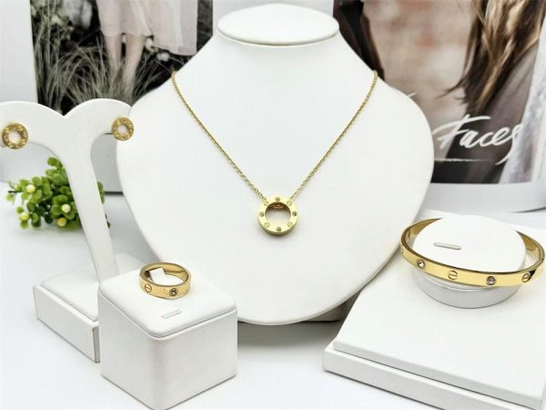 Wholesale Fashion Necklace and Bracelet and Earring and Ring Set CAR #Z0134