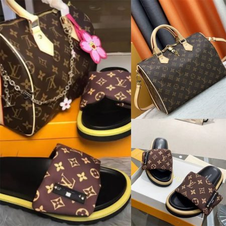 High quality slipper & speedy bag free shipping (without charm) LOV #Z0401