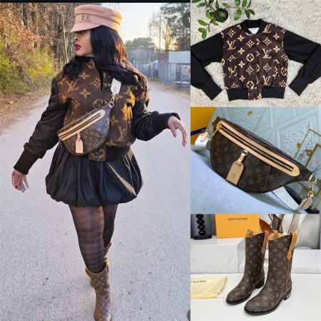 High quality boots & waist bag & jacket free shipping LOV #Z0575