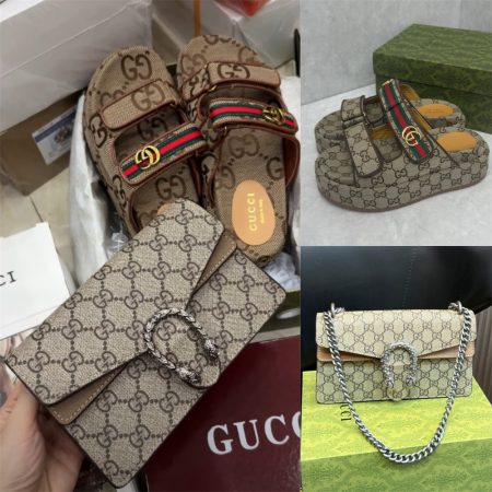 High quality slippers & shoulder bag set free shipping GUI #Z0668