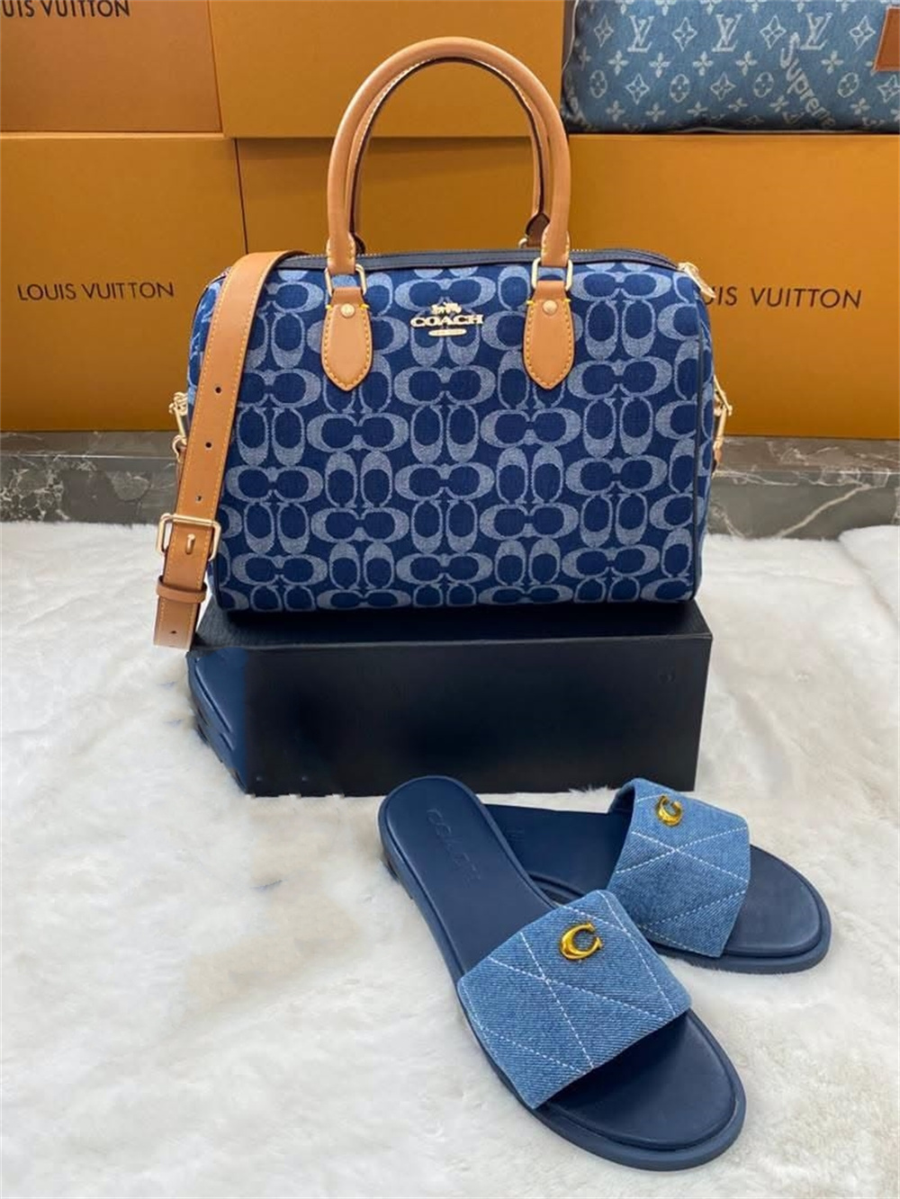 1 set slippers & speedy bag free shipping COH #Z0669 - Image 1