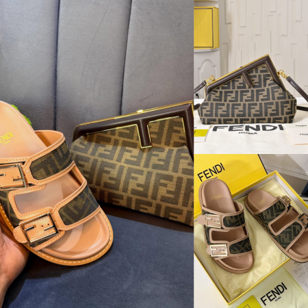 High quality slippers & shoulder bag set free shipping FEI #Z0693