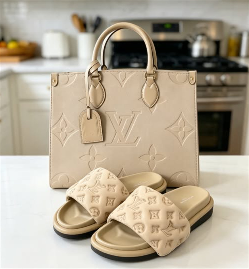 High quality slipper & tote bag set free shipping LOV #Z0746 - Image 1