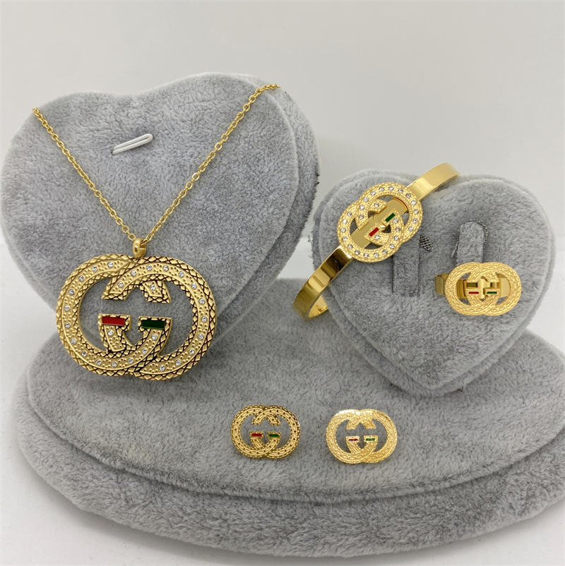 Wholesale Earring & Necklace & Ring & Bracelet set #A0368 - Image 3
