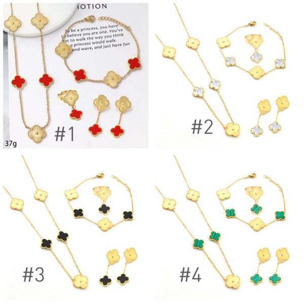 Wholesale Earring & Necklace & Ring & Bracelet set VAC #A0367