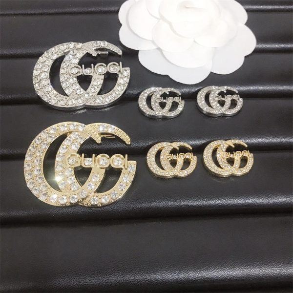 Wholesale Fashion Brooch and earring Set GUI #A0383