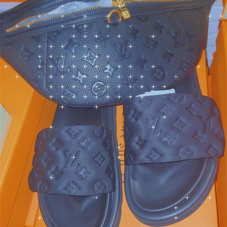 High quality slipper & waist bag set free shipping LOV #X1440