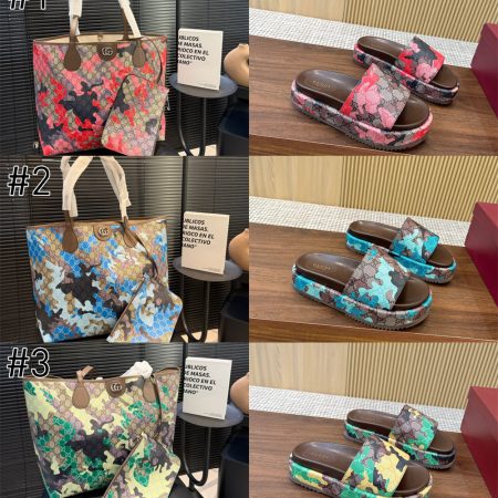 High quality slipper & Tote bag  free shipping GUI #Z0427
