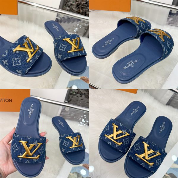 High quality denim slipper & shoulder bag free shipping LOV #Z0671