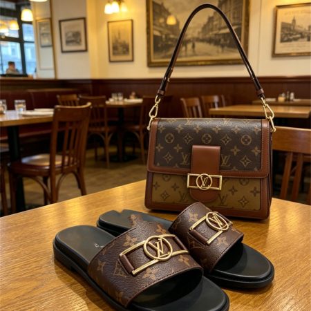 High quality slipper & shoulder bag set free shipping LOV #Z0695