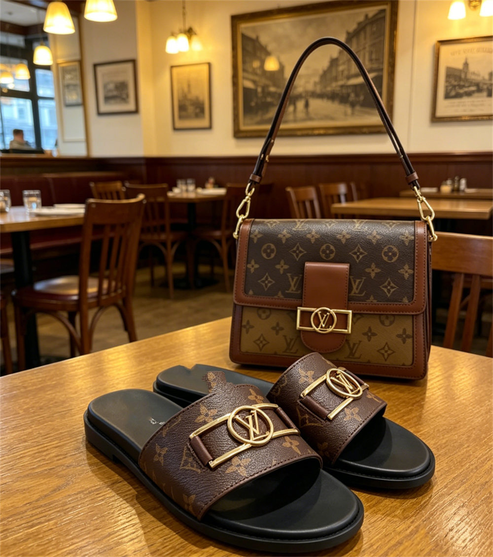 High quality slipper & shoulder bag set free shipping LOV #Z0695 - Image 1