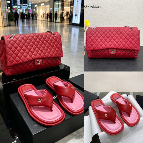 High quality slipper & shoulder bag set free shipping CHL Z0740