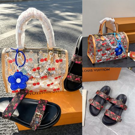 High quality Slipper & shoulder bag set free shipping LOV #Z0765