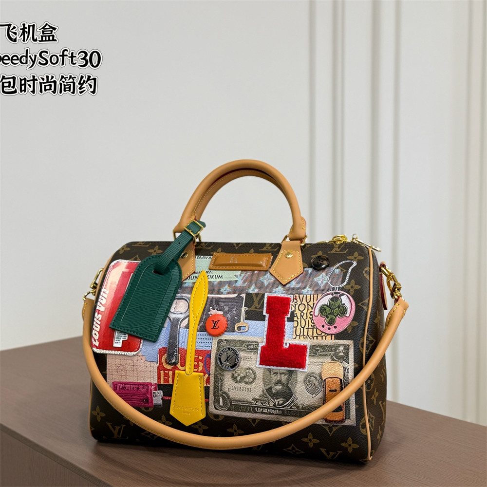 Top quality leather handbag speedy size:30*21*17cm LOV #31465 - Image 2