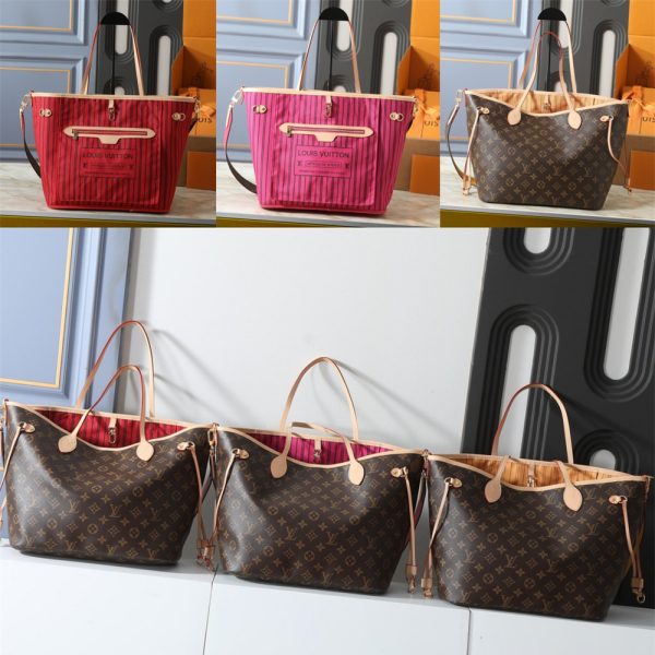 Top quality leather neverful Tote bag (with strap) size:31*28cm LOV #31526