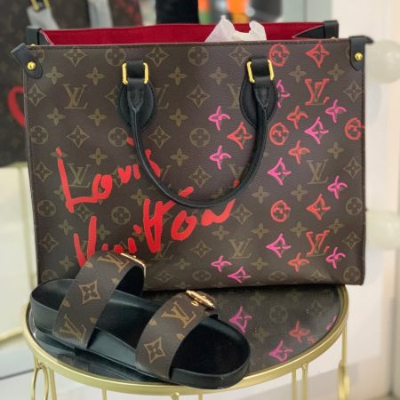 High quality slippers & Tote bag set free shipping LOV #31528