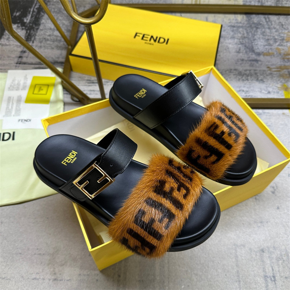 High quality couple slippers size:5-11 with box FEI #31556 - Image 3
