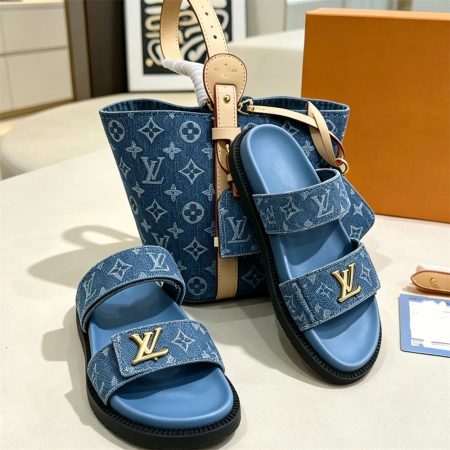 High quality slipper & bucket bag set free shipping LOV #31594