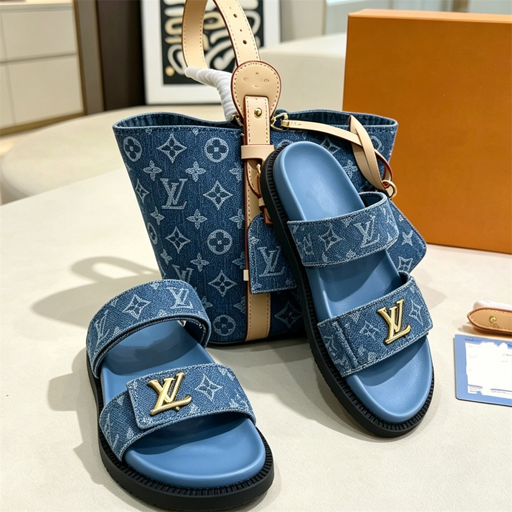 High quality slipper & bucket bag set free shipping LOV #31594 - Image 1