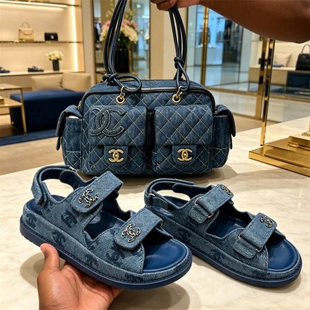 High quality slipper & shoulder bag set free shipping CHL #31595