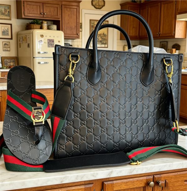 High quality slipper & Tote bag set free shipping GUI #31596