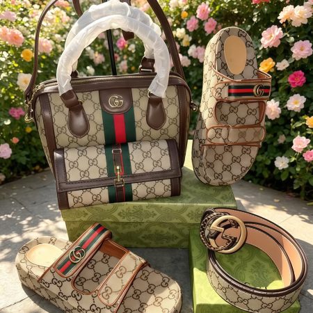 High quality slipper & hand bag & belt  set free shipping LOV #31631