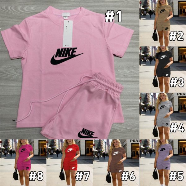 Wholesale cotton sport short suit for women Size:S-XL NIK WYS  #C0745