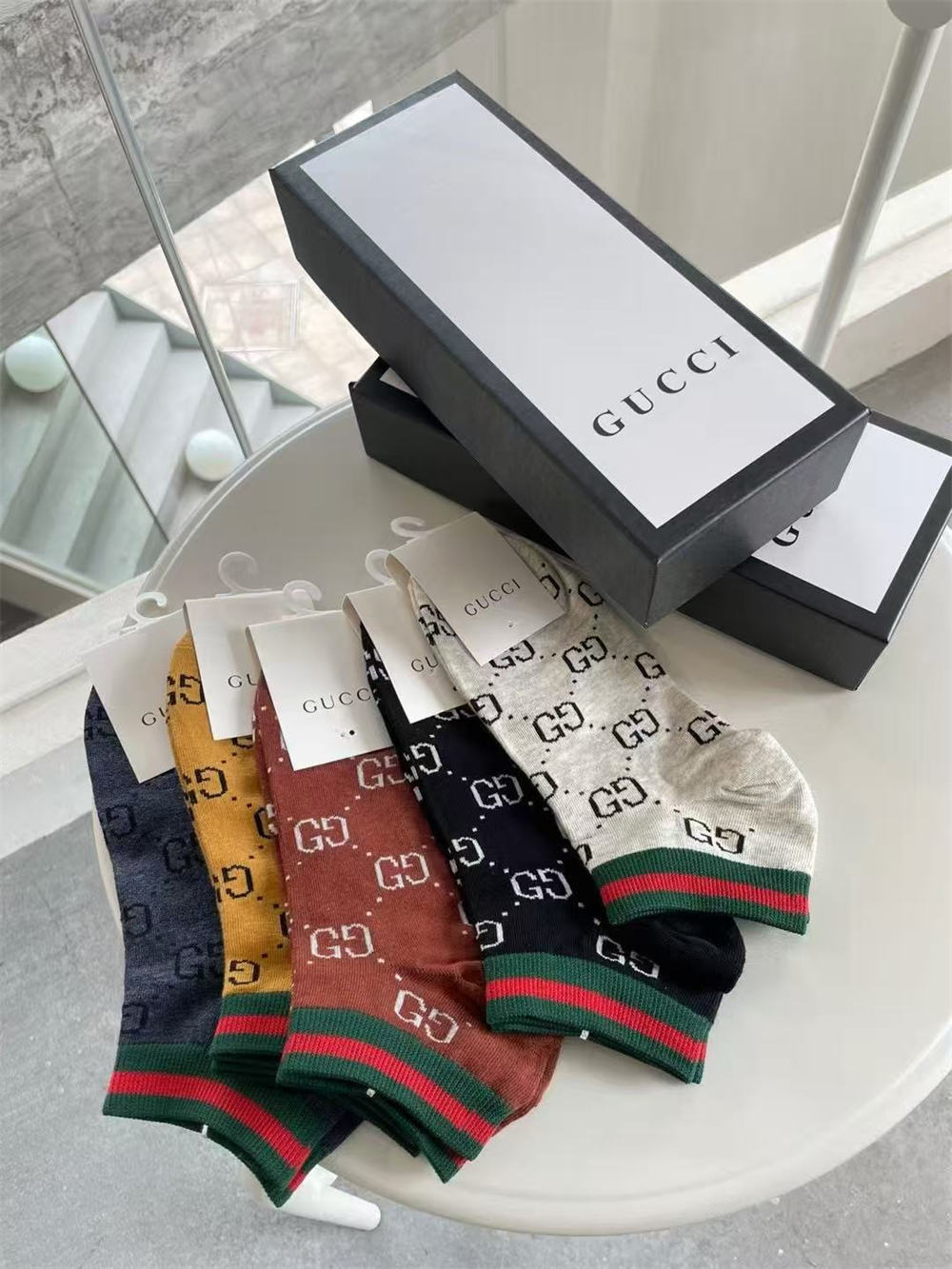 High quality short socks with box(One box contains 5 pairs) GUI #C0754 - Image 2